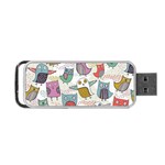 Owl Animal Bird Pattern Portable USB Flash (Two Sides) Back