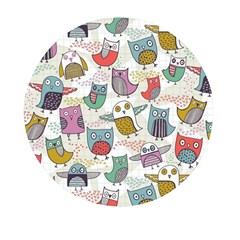 Owl Animal Bird Pattern Mini Round Pill Box (pack Of 5) by Perong