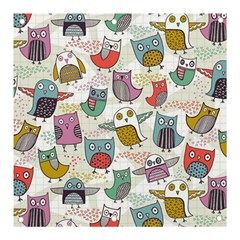 Owl Animal Bird Pattern Banner And Sign 3  X 3  by Perong