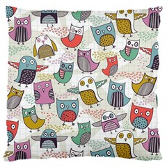 Owl Animal Bird Pattern 16  Baby Flannel Cushion Case (two Sides) by Perong