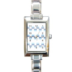 Geometric Pulse Print Design Rectangle Italian Charm Watch by dflcprintsclothing