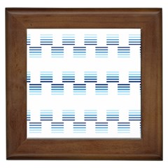 Geometric Pulse Print Design Framed Tile by dflcprintsclothing