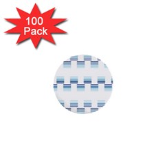 Geometric Pulse Print Design 1  Mini Buttons (100 Pack)  by dflcprintsclothing