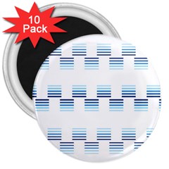 Geometric Pulse Print Design 3  Magnets (10 Pack)  by dflcprintsclothing