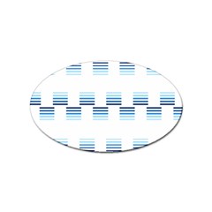 Geometric Pulse Print Design Sticker (oval) by dflcprintsclothing