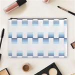 Geometric Pulse Print Design Cosmetic Bag (Large) Front