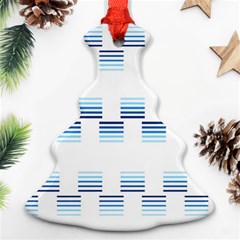 Geometric Pulse Print Design Ornament (christmas Tree) 