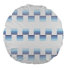 Geometric Pulse Print Design Large 18  Premium Round Cushions by dflcprintsclothing