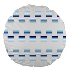 Geometric Pulse Print Design Large 18  Premium Flano Round Cushions by dflcprintsclothing