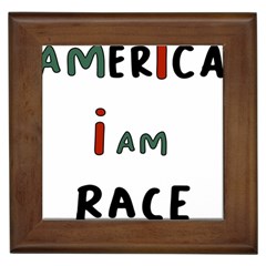 America  I Am Race Framed Tile by RiverRootz