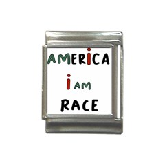 America  I Am Race Italian Charm (13mm) by RiverRootz