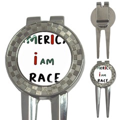 America  I Am Race 3-in-1 Golf Divots by RiverRootz