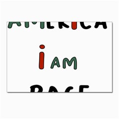 America  I Am Race Postcards 5  X 7  (pkg Of 10) by RiverRootz