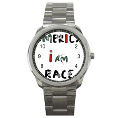 America  I Am Race Sport Metal Watch by RiverRootz