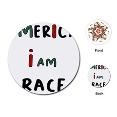 America  I Am Race Playing Cards Single Design (round)