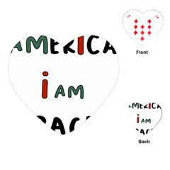 America  I Am Race Playing Cards Single Design (heart)