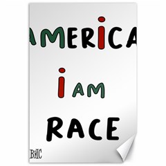 America  I Am Race Canvas 24  X 36  by RiverRootz