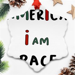 America  I Am Race Ornament (snowflake)