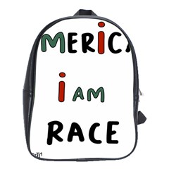 America  I Am Race School Bag (xl) by RiverRootz