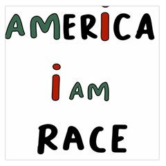 America  I Am Race Square Satin Scarf (36  X 36 ) by RiverRootz