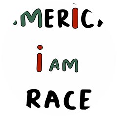 America  I Am Race Wooden Puzzle Round by RiverRootz