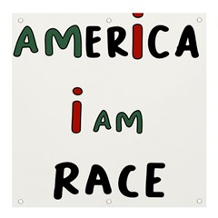 America  I Am Race Banner And Sign 4  X 4  by RiverRootz