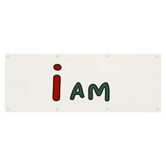 America  I Am Race Banner And Sign 8  X 3  by RiverRootz