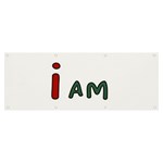 America  I Am Race Banner and Sign 8  x 3  Front