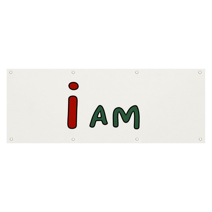 America  I Am Race Banner and Sign 8  x 3 