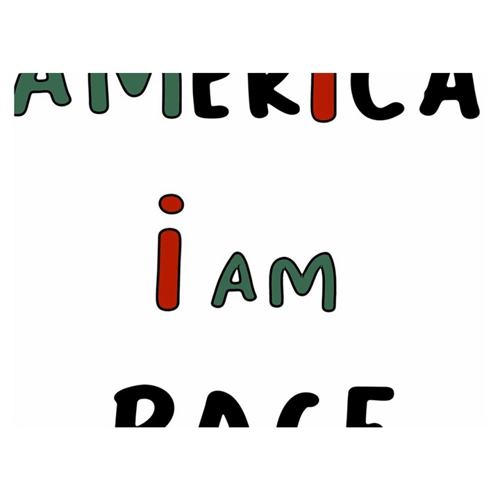 America  I Am Race Two Sides Premium Plush Fleece Blanket (Baby Size)