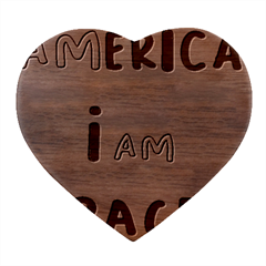 America  I Am Race Heart Wood Jewelry Box by RiverRootz