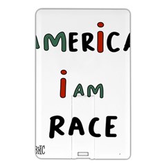 America  I Am Race Name Card Style Usb Flash Drive by RiverRootz