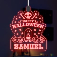 Personalized Happy Halloween Name Any Text LED Acrylic Ornament