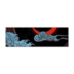 Night In The Ocean Red Waves Art Moon Dark Japanese Wave Sticker (Bumper) Front