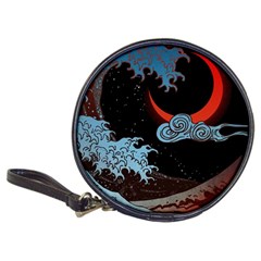 Night In The Ocean Red Waves Art Moon Dark Japanese Wave Classic 20-cd Wallets by Perong