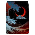 Night In The Ocean Red Waves Art Moon Dark Japanese Wave Removable Flap Cover (L) Front