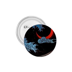 Night In The Ocean Red Waves Art Moon Dark Japanese Wave 1 75  Buttons by Perong