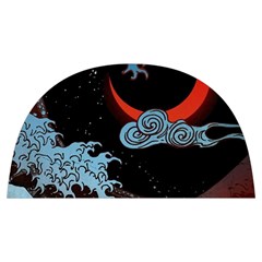 Night In The Ocean Red Waves Art Moon Dark Japanese Wave Anti Scalding Pot Cap by Perong