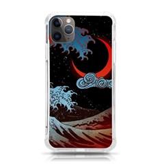 Night In The Ocean Red Waves Art Moon Dark Japanese Wave Iphone 11 Pro Max 6 5 Inch Tpu Uv Print Case by Perong