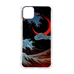 Night In The Ocean Red Waves Art Moon Dark Japanese Wave Iphone 11 Pro Max 6 5 Inch Tpu Uv Print Case by Perong