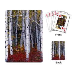 White Birch Trees Autumn Playing Cards Single Design (rectangle)