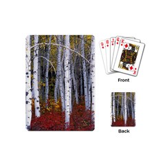 White Birch Trees Autumn Playing Cards Single Design (mini)