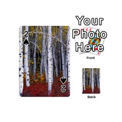 White Birch Trees Autumn Playing Cards 54 Designs (mini)