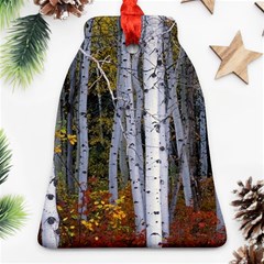 White Birch Trees Autumn Bell Ornament (two Sides)