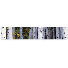 White Birch Trees Autumn Large Premium Plush Fleece Scarf 