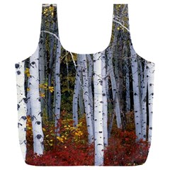 White Birch Trees Autumn Full Print Recycle Bag (xxxl) by Perong