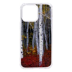 White Birch Trees Autumn Iphone 14 Pro Max Tpu Uv Print Case by Perong