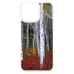 White Birch Trees Autumn Iphone 15 Plus Tpu Uv Print Case by Perong