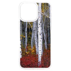 White Birch Trees Autumn Iphone 15 Pro Max Tpu Uv Print Case by Perong