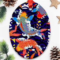 Koi Fish Traditional Japanese Art Ornament (oval)